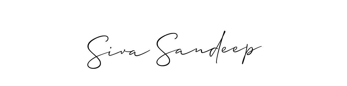 Use a signature maker to create a handwritten signature online. With this signature software, you can design (Allison_Script) your own signature for name Siva Sandeep. Siva Sandeep signature style 2 images and pictures png