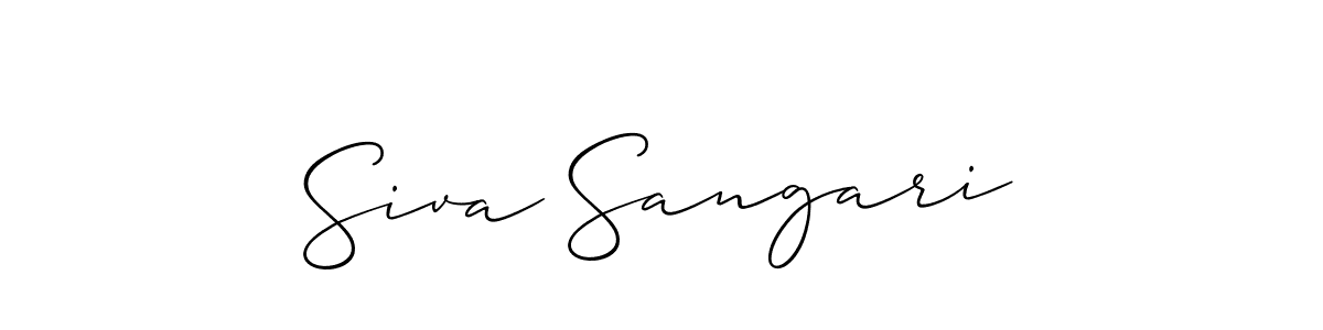 You should practise on your own different ways (Allison_Script) to write your name (Siva Sangari) in signature. don't let someone else do it for you. Siva Sangari signature style 2 images and pictures png