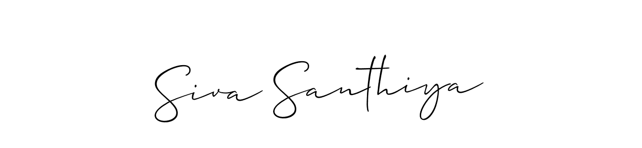 Allison_Script is a professional signature style that is perfect for those who want to add a touch of class to their signature. It is also a great choice for those who want to make their signature more unique. Get Siva Santhiya name to fancy signature for free. Siva Santhiya signature style 2 images and pictures png