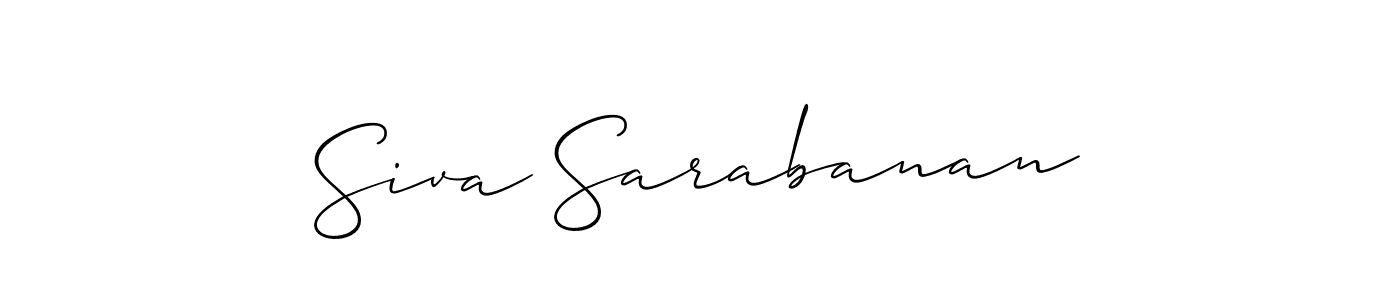 Also we have Siva Sarabanan name is the best signature style. Create professional handwritten signature collection using Allison_Script autograph style. Siva Sarabanan signature style 2 images and pictures png