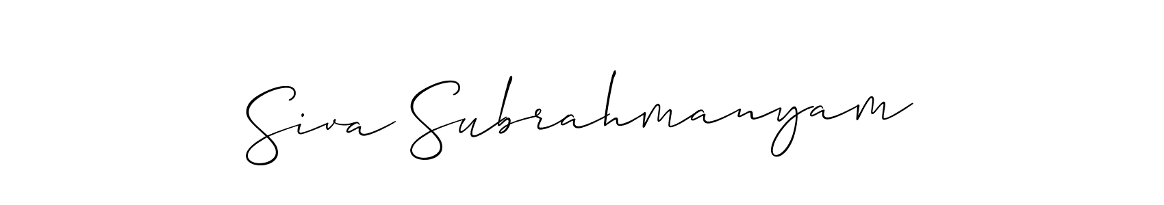 if you are searching for the best signature style for your name Siva Subrahmanyam. so please give up your signature search. here we have designed multiple signature styles  using Allison_Script. Siva Subrahmanyam signature style 2 images and pictures png