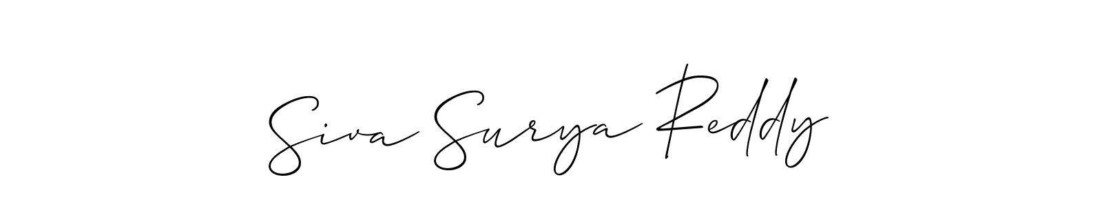 Also we have Siva Surya Reddy name is the best signature style. Create professional handwritten signature collection using Allison_Script autograph style. Siva Surya Reddy signature style 2 images and pictures png