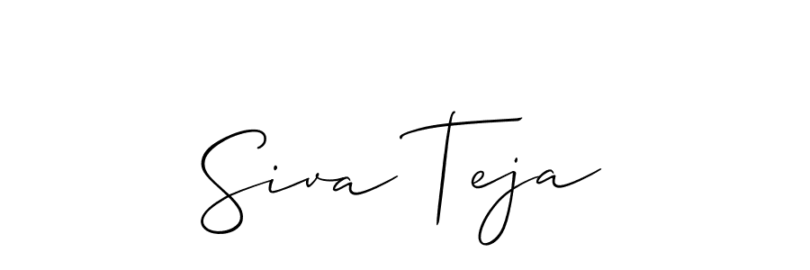 How to make Siva Teja name signature. Use Allison_Script style for creating short signs online. This is the latest handwritten sign. Siva Teja signature style 2 images and pictures png