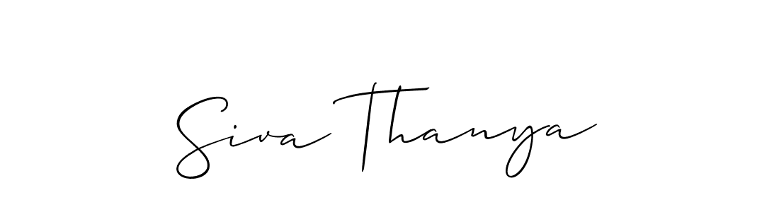 Best and Professional Signature Style for Siva Thanya. Allison_Script Best Signature Style Collection. Siva Thanya signature style 2 images and pictures png