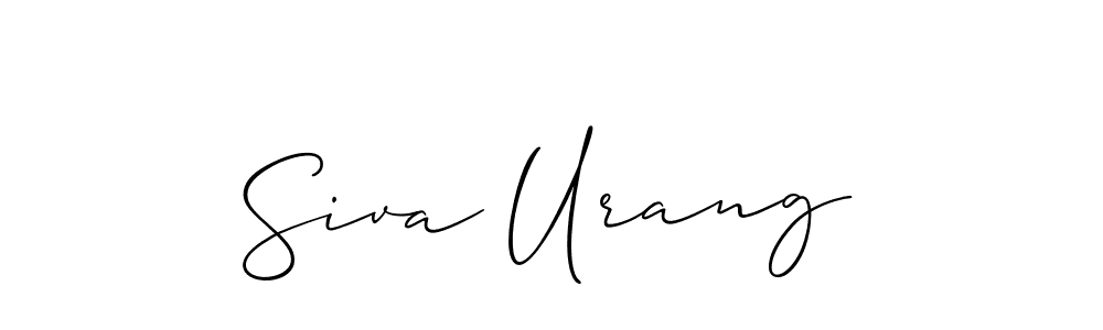 Also we have Siva Urang name is the best signature style. Create professional handwritten signature collection using Allison_Script autograph style. Siva Urang signature style 2 images and pictures png