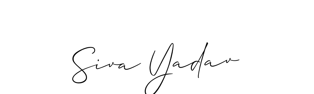 Also You can easily find your signature by using the search form. We will create Siva Yadav name handwritten signature images for you free of cost using Allison_Script sign style. Siva Yadav signature style 2 images and pictures png