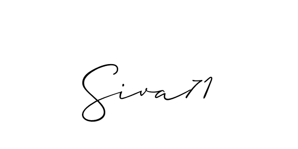 It looks lik you need a new signature style for name Siva71. Design unique handwritten (Allison_Script) signature with our free signature maker in just a few clicks. Siva71 signature style 2 images and pictures png