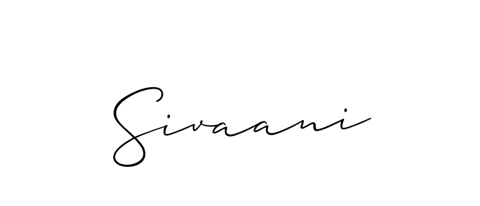 Sivaani stylish signature style. Best Handwritten Sign (Allison_Script) for my name. Handwritten Signature Collection Ideas for my name Sivaani. Sivaani signature style 2 images and pictures png