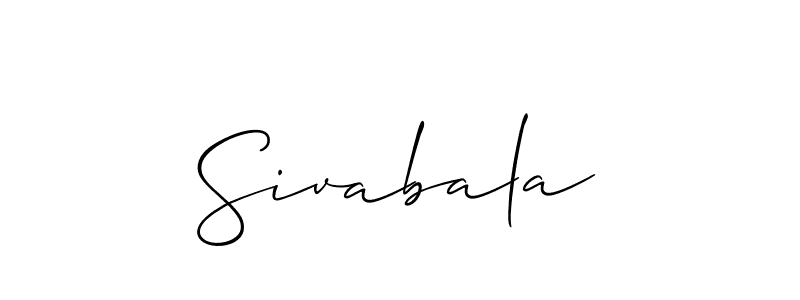 You should practise on your own different ways (Allison_Script) to write your name (Sivabala) in signature. don't let someone else do it for you. Sivabala signature style 2 images and pictures png