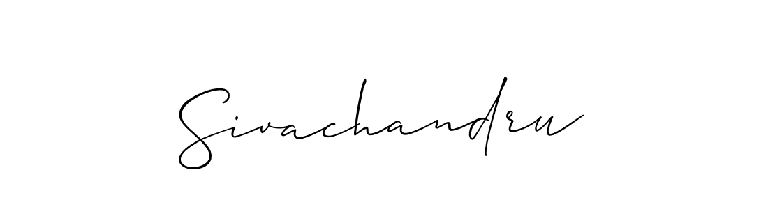 It looks lik you need a new signature style for name Sivachandru. Design unique handwritten (Allison_Script) signature with our free signature maker in just a few clicks. Sivachandru signature style 2 images and pictures png