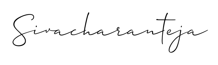 Similarly Allison_Script is the best handwritten signature design. Signature creator online. You can use it as an online autograph creator for name Sivacharanteja. Sivacharanteja signature style 2 images and pictures png