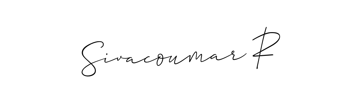 Also You can easily find your signature by using the search form. We will create Sivacoumar R name handwritten signature images for you free of cost using Allison_Script sign style. Sivacoumar R signature style 2 images and pictures png