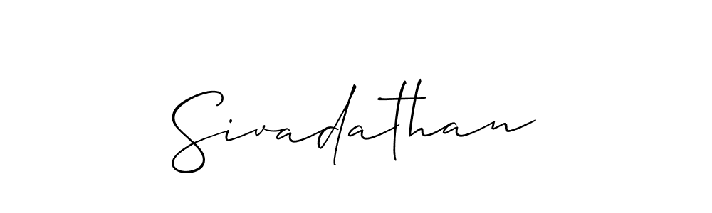 Use a signature maker to create a handwritten signature online. With this signature software, you can design (Allison_Script) your own signature for name Sivadathan. Sivadathan signature style 2 images and pictures png