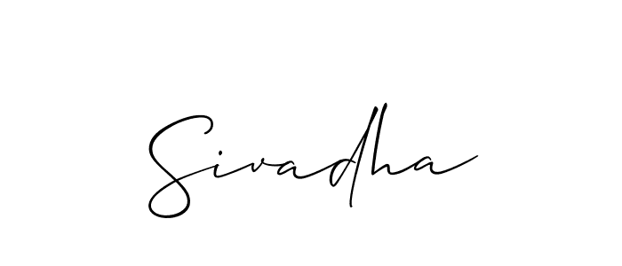 It looks lik you need a new signature style for name Sivadha. Design unique handwritten (Allison_Script) signature with our free signature maker in just a few clicks. Sivadha signature style 2 images and pictures png