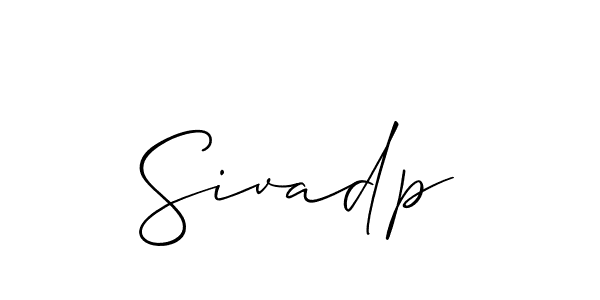 Make a short Sivadp signature style. Manage your documents anywhere anytime using Allison_Script. Create and add eSignatures, submit forms, share and send files easily. Sivadp signature style 2 images and pictures png