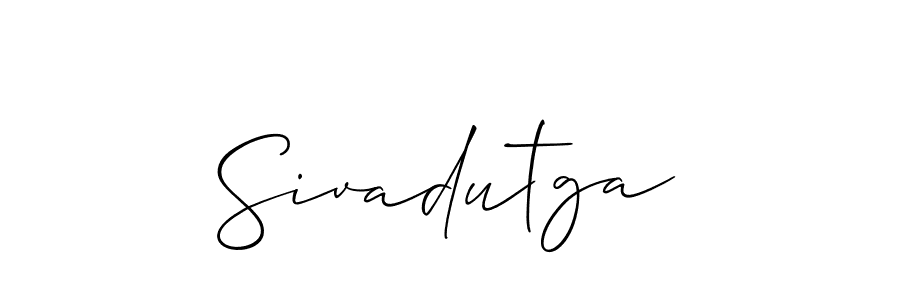 You should practise on your own different ways (Allison_Script) to write your name (Sivadutga) in signature. don't let someone else do it for you. Sivadutga signature style 2 images and pictures png