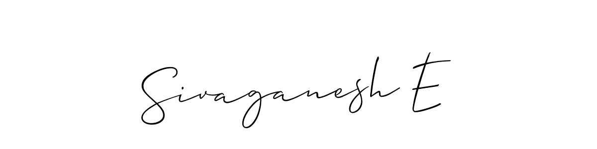 Create a beautiful signature design for name Sivaganesh E. With this signature (Allison_Script) fonts, you can make a handwritten signature for free. Sivaganesh E signature style 2 images and pictures png