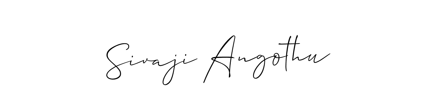 How to make Sivaji Angothu signature? Allison_Script is a professional autograph style. Create handwritten signature for Sivaji Angothu name. Sivaji Angothu signature style 2 images and pictures png