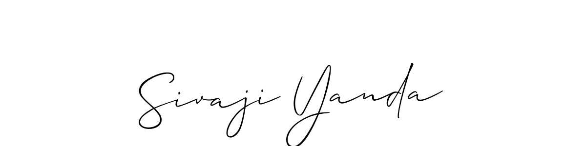 Make a short Sivaji Yanda signature style. Manage your documents anywhere anytime using Allison_Script. Create and add eSignatures, submit forms, share and send files easily. Sivaji Yanda signature style 2 images and pictures png