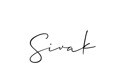 The best way (Allison_Script) to make a short signature is to pick only two or three words in your name. The name Sivak include a total of six letters. For converting this name. Sivak signature style 2 images and pictures png