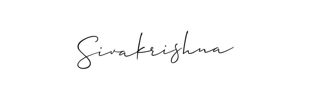 The best way (Allison_Script) to make a short signature is to pick only two or three words in your name. The name Sivakrishna include a total of six letters. For converting this name. Sivakrishna signature style 2 images and pictures png