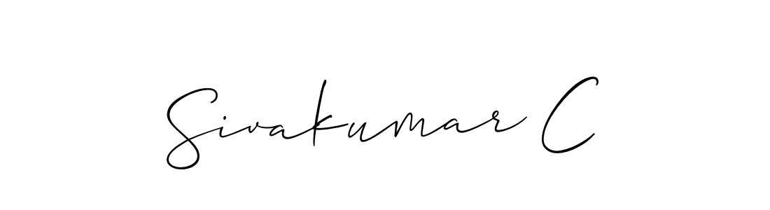 The best way (Allison_Script) to make a short signature is to pick only two or three words in your name. The name Sivakumar C include a total of six letters. For converting this name. Sivakumar C signature style 2 images and pictures png