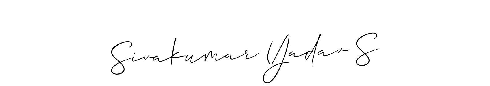 How to Draw Sivakumar Yadav S signature style? Allison_Script is a latest design signature styles for name Sivakumar Yadav S. Sivakumar Yadav S signature style 2 images and pictures png