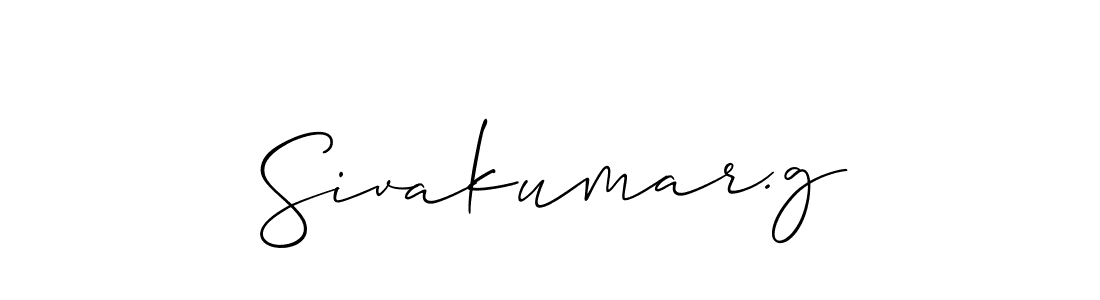 How to make Sivakumar.g signature? Allison_Script is a professional autograph style. Create handwritten signature for Sivakumar.g name. Sivakumar.g signature style 2 images and pictures png