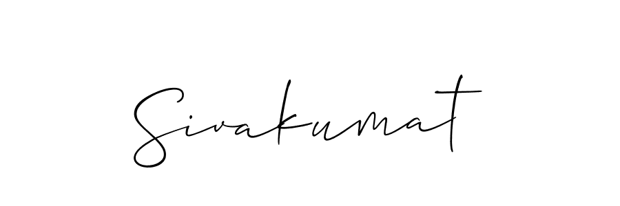 Use a signature maker to create a handwritten signature online. With this signature software, you can design (Allison_Script) your own signature for name Sivakumat. Sivakumat signature style 2 images and pictures png