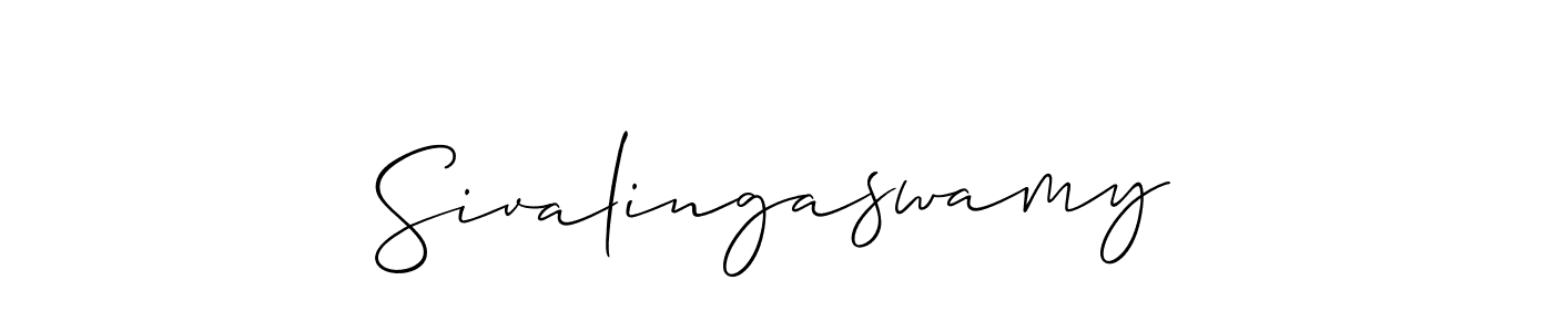 Make a beautiful signature design for name Sivalingaswamy. With this signature (Allison_Script) style, you can create a handwritten signature for free. Sivalingaswamy signature style 2 images and pictures png