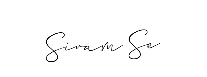 Make a beautiful signature design for name Sivam Se. With this signature (Allison_Script) style, you can create a handwritten signature for free. Sivam Se signature style 2 images and pictures png