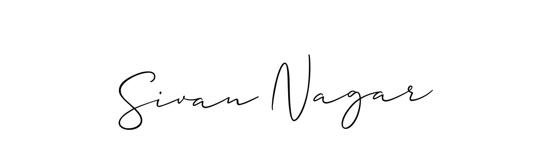 Create a beautiful signature design for name Sivan Nagar. With this signature (Allison_Script) fonts, you can make a handwritten signature for free. Sivan Nagar signature style 2 images and pictures png