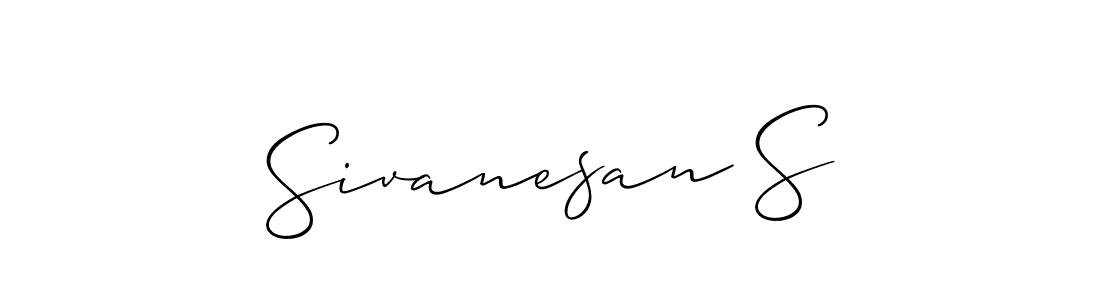 It looks lik you need a new signature style for name Sivanesan S. Design unique handwritten (Allison_Script) signature with our free signature maker in just a few clicks. Sivanesan S signature style 2 images and pictures png