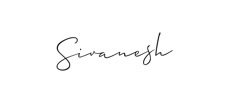 How to make Sivanesh signature? Allison_Script is a professional autograph style. Create handwritten signature for Sivanesh name. Sivanesh signature style 2 images and pictures png