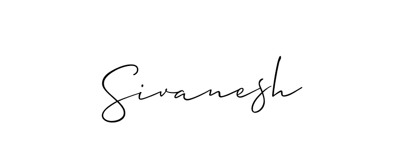 Use a signature maker to create a handwritten signature online. With this signature software, you can design (Allison_Script) your own signature for name Sivanesh. Sivanesh signature style 2 images and pictures png