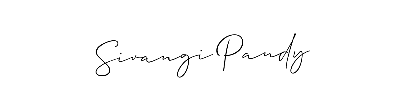 Similarly Allison_Script is the best handwritten signature design. Signature creator online .You can use it as an online autograph creator for name Sivangi Pandy. Sivangi Pandy signature style 2 images and pictures png