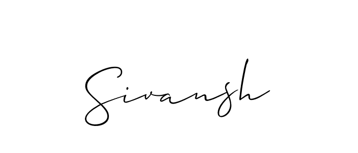 Allison_Script is a professional signature style that is perfect for those who want to add a touch of class to their signature. It is also a great choice for those who want to make their signature more unique. Get Sivansh name to fancy signature for free. Sivansh signature style 2 images and pictures png