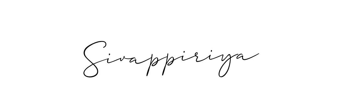 It looks lik you need a new signature style for name Sivappiriya. Design unique handwritten (Allison_Script) signature with our free signature maker in just a few clicks. Sivappiriya signature style 2 images and pictures png