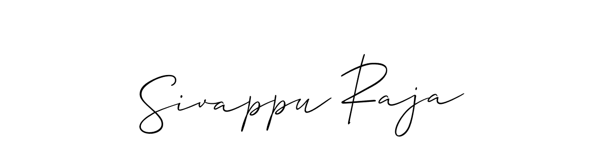 Similarly Allison_Script is the best handwritten signature design. Signature creator online .You can use it as an online autograph creator for name Sivappu Raja. Sivappu Raja signature style 2 images and pictures png