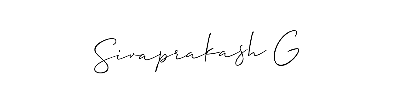 This is the best signature style for the Sivaprakash G name. Also you like these signature font (Allison_Script). Mix name signature. Sivaprakash G signature style 2 images and pictures png