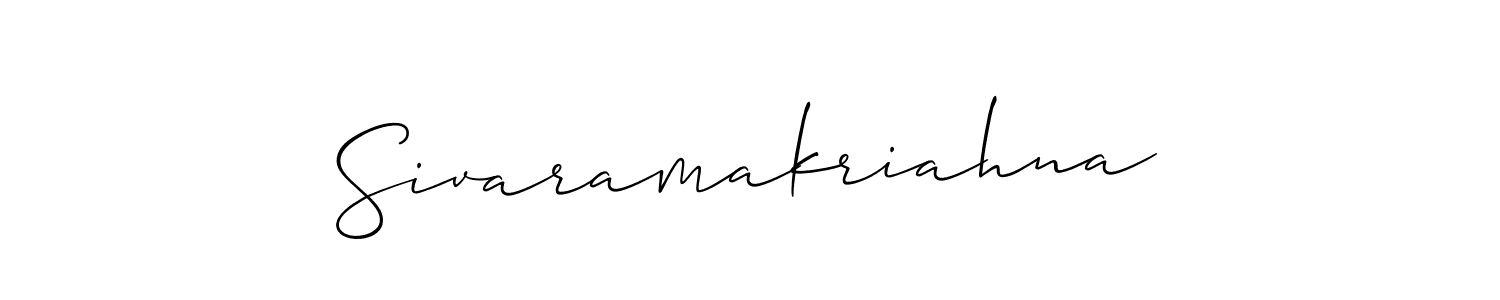 The best way (Allison_Script) to make a short signature is to pick only two or three words in your name. The name Sivaramakriahna include a total of six letters. For converting this name. Sivaramakriahna signature style 2 images and pictures png