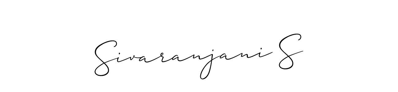 How to make Sivaranjani S signature? Allison_Script is a professional autograph style. Create handwritten signature for Sivaranjani S name. Sivaranjani S signature style 2 images and pictures png
