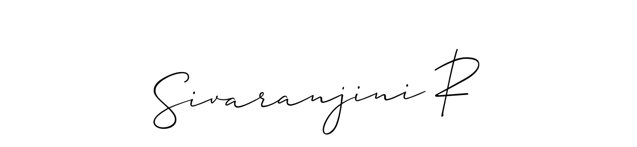 You should practise on your own different ways (Allison_Script) to write your name (Sivaranjini R) in signature. don't let someone else do it for you. Sivaranjini R signature style 2 images and pictures png