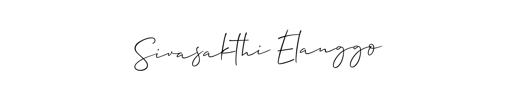 Make a beautiful signature design for name Sivasakthi Elanggo. With this signature (Allison_Script) style, you can create a handwritten signature for free. Sivasakthi Elanggo signature style 2 images and pictures png