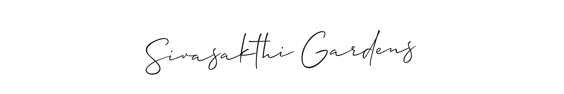 Use a signature maker to create a handwritten signature online. With this signature software, you can design (Allison_Script) your own signature for name Sivasakthi Gardens. Sivasakthi Gardens signature style 2 images and pictures png