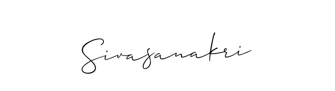 How to make Sivasanakri signature? Allison_Script is a professional autograph style. Create handwritten signature for Sivasanakri name. Sivasanakri signature style 2 images and pictures png