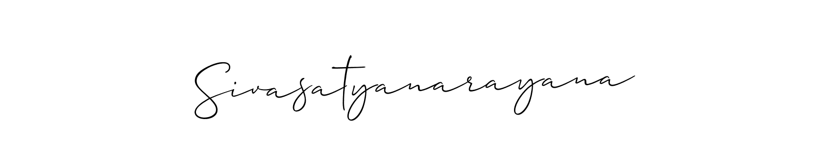 Sivasatyanarayana stylish signature style. Best Handwritten Sign (Allison_Script) for my name. Handwritten Signature Collection Ideas for my name Sivasatyanarayana. Sivasatyanarayana signature style 2 images and pictures png