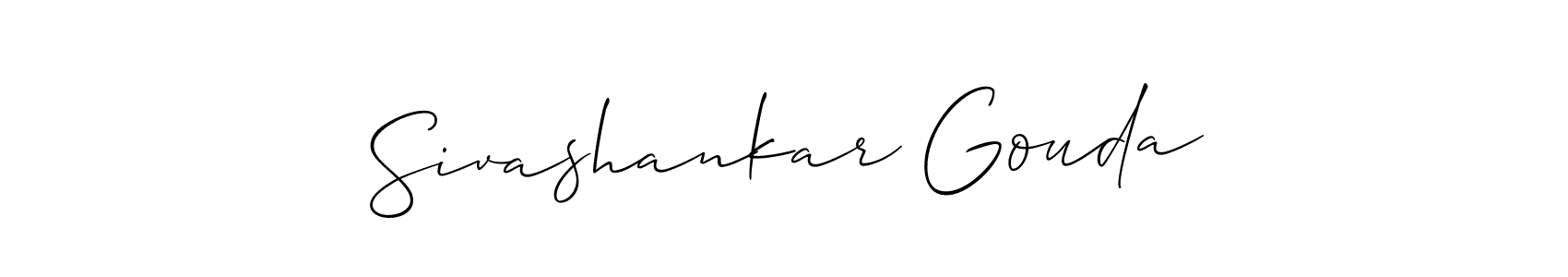 You should practise on your own different ways (Allison_Script) to write your name (Sivashankar Gouda) in signature. don't let someone else do it for you. Sivashankar Gouda signature style 2 images and pictures png