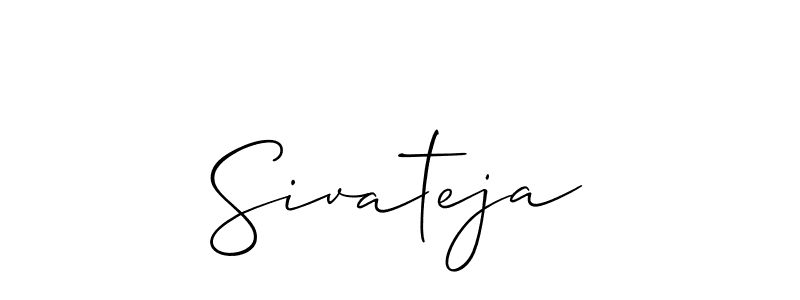 How to make Sivateja signature? Allison_Script is a professional autograph style. Create handwritten signature for Sivateja name. Sivateja signature style 2 images and pictures png