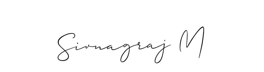 The best way (Allison_Script) to make a short signature is to pick only two or three words in your name. The name Sivnagraj M include a total of six letters. For converting this name. Sivnagraj M signature style 2 images and pictures png